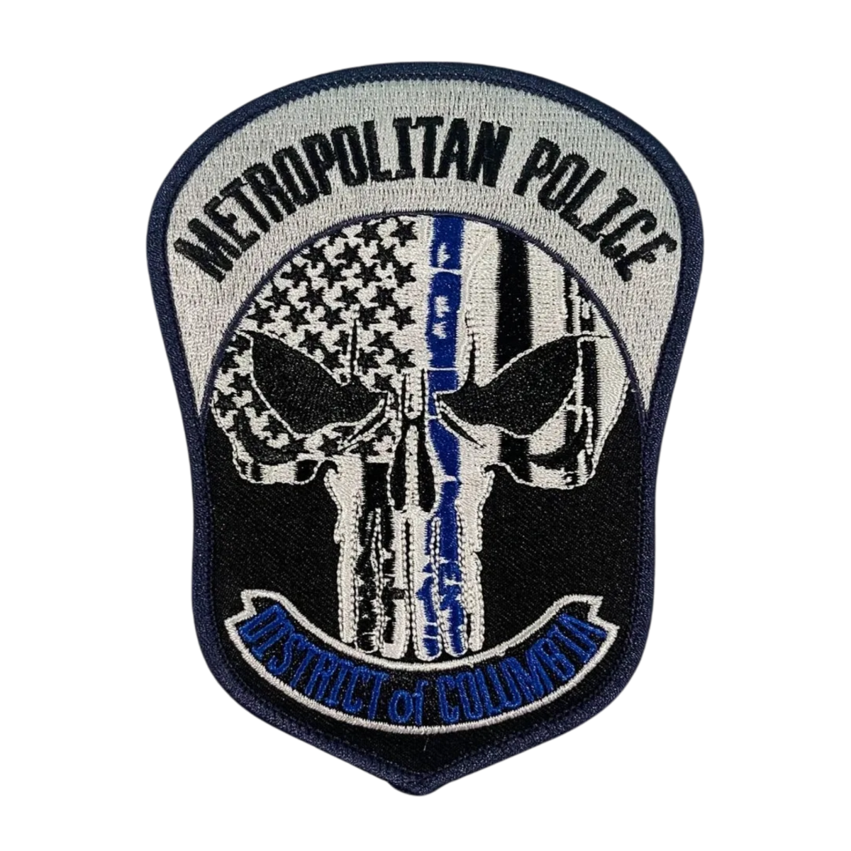 Thin Blue Line Skull