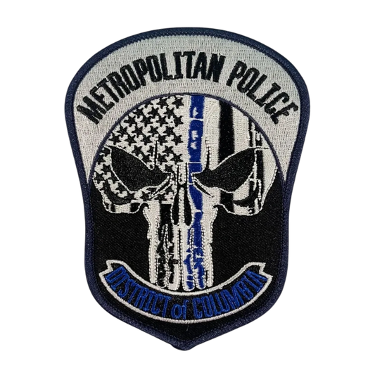 Thin Blue Line Skull